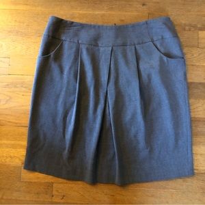 Courtenay Tulip Wide Pleat Bubble Style Gray Business Skirt 12P